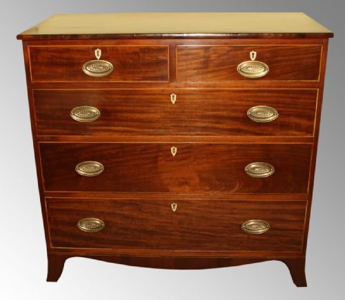 19th Century Mahogany and Cross Banded Chest
