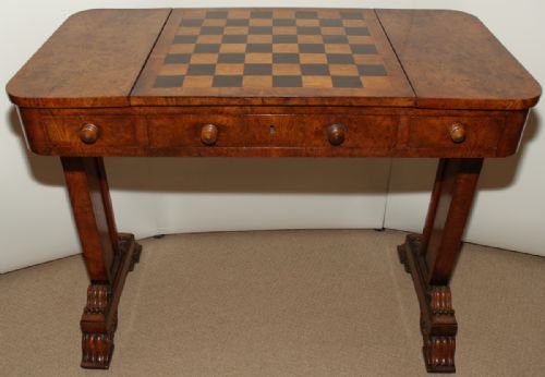 A Burr Oak and Goncalo Alves Chess Table