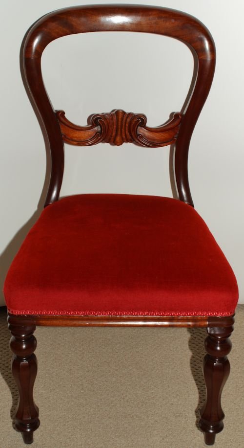 fig 1. Set of Eight good quality Victorian mahogany dining chairs
