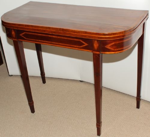 Sheraton Period Mahogany Card Table