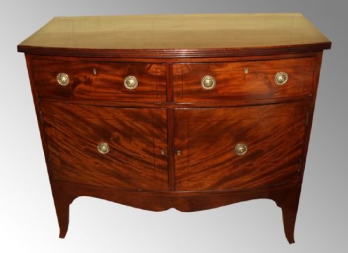 Regency Mahogany Bow Front Sideboard