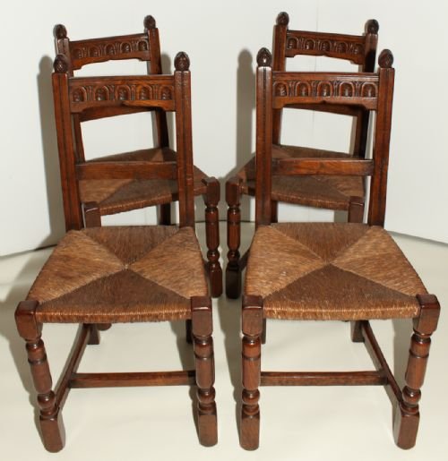 Set of Four Very Good Quality Arts & Crafts Chairs