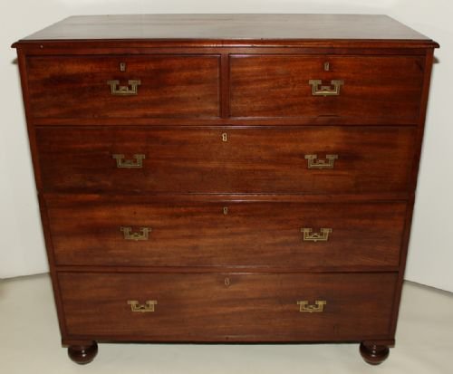 Mahogany Campaign Chest in Two Parts