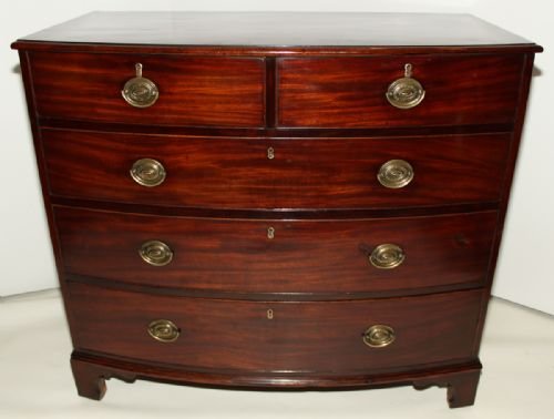 Georgian Mahogany Bow Fronted Chest of Drawers