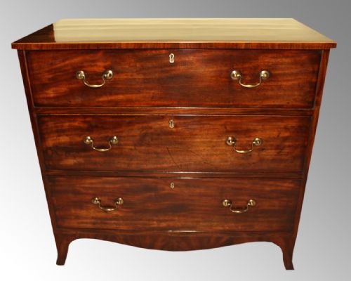 A Sheraton Period Mahogany Chest