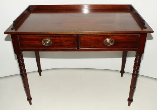 19th Century Mahogany Two Drawer Side Table
