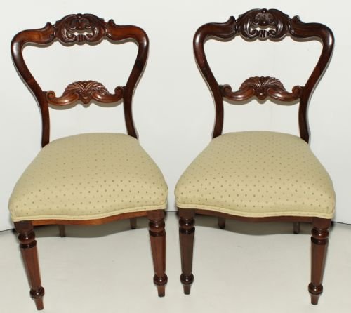 A Pair of 19th Century Rosewood Side Chairs