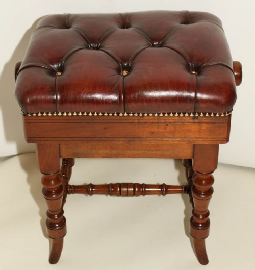 Victorian Rise and Fall Piano Stool