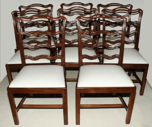 8 Beautifully Made Mahogany Dining Chairs