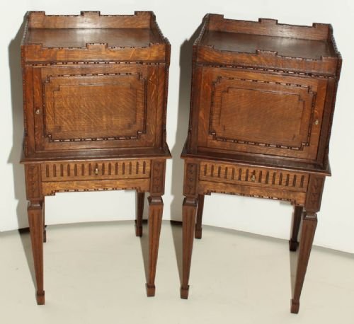 Pair of Oak Bedside Cupboards