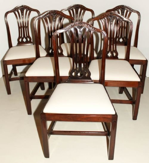 6 Georgian Mahogany Dining Chairs