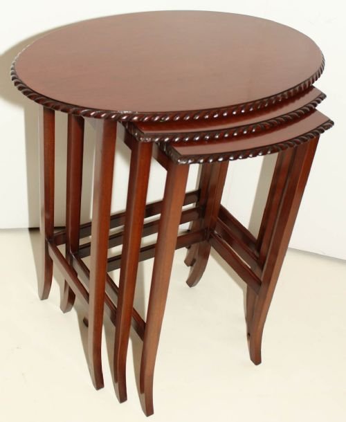 Mahogany Nest of Three Tables