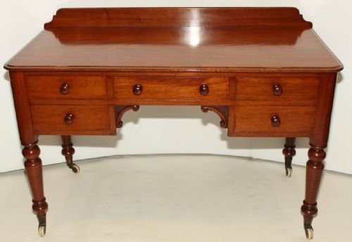 Quality 5 Drawer Mahogany Writing Table