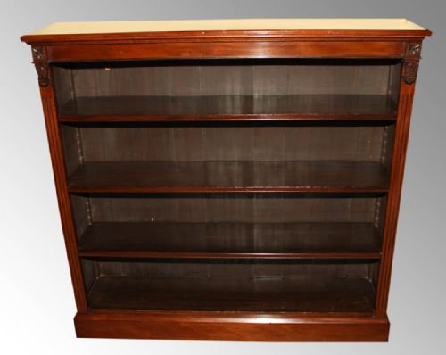 Victorian Mahogany Open Bookcase