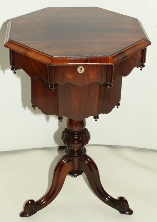 Victorian Rosewood Sewing Table