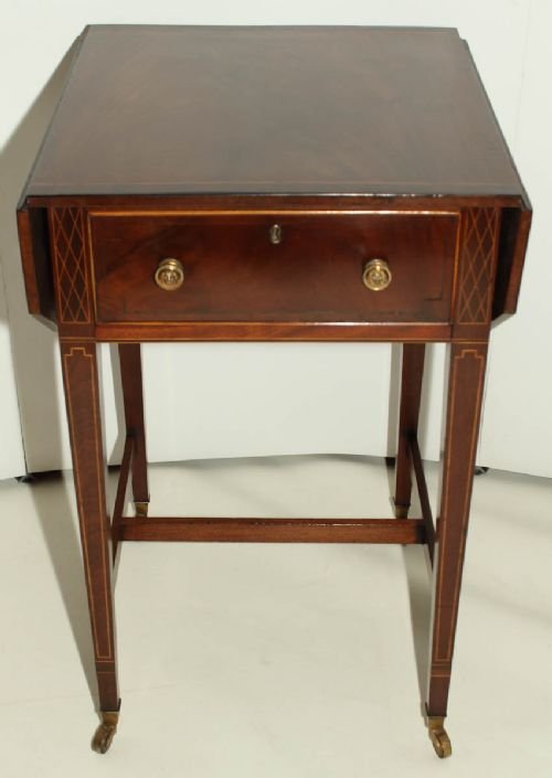 George III Sheraton Period Pembroke Work Table
