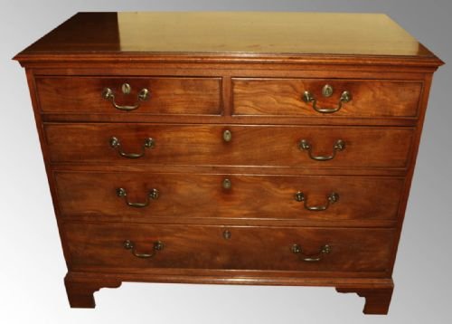 Chippendale Mahogany Chest with Original Handles