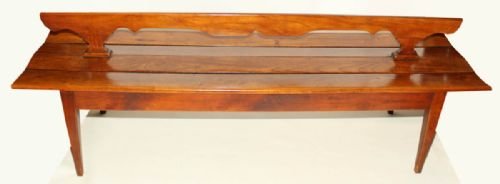 19th Century French Cherrywood Gallery Bench