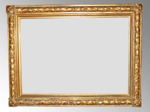 Superb Early Victorian Giltwood and Gesso Rectangular Mirror