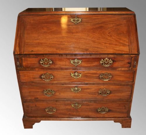 George III Mahogany Fall Front Bureau