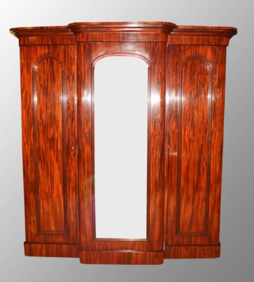 Victorian Mahogany Breakfront Wardrobe