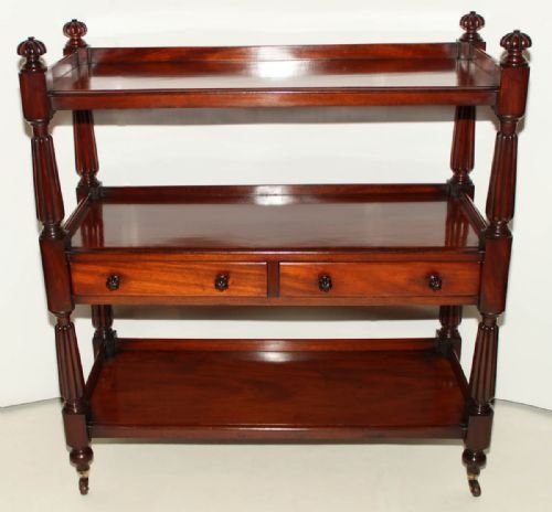 19th Century Mahogany Three Tier Buffet