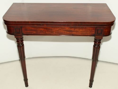 D End Mahogany Card Table
