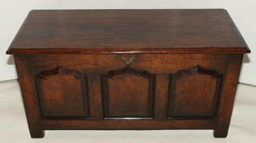 Oak 3 Panelled Front Ipswich Coffer
