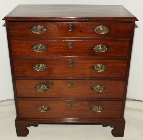Unusually Small Late 18th Century Mahogany Secretaire Chest