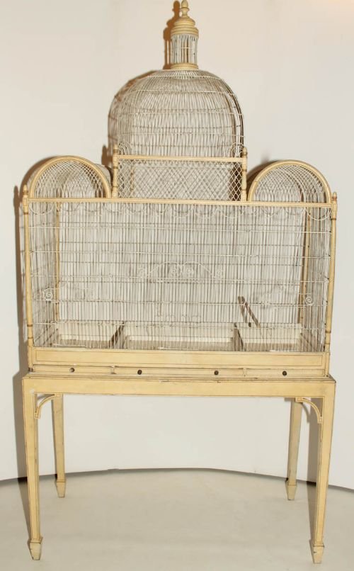 Wire Bird Cage on Stand