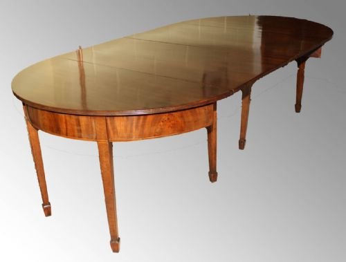 George III Mahogany 8 Seater D End Dining Table