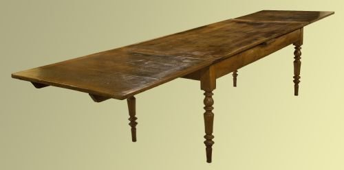 French Cherrywood Double Extending Table