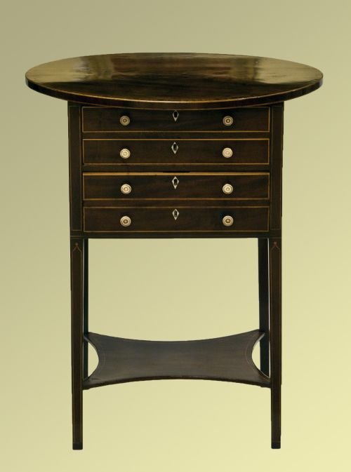George III Mahogany Inlaid Work Table