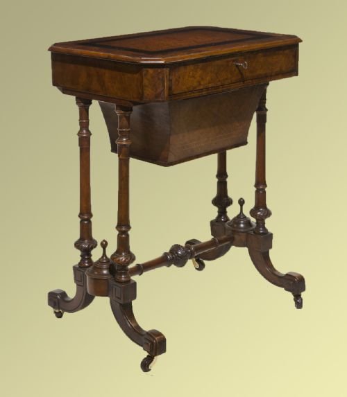 Victorian Walnut Sewing Table