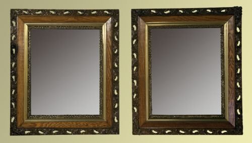 Pair of Victorian Oak Gilt Frames