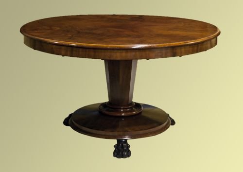 Victorian Walnut Circular Tilt-top Table