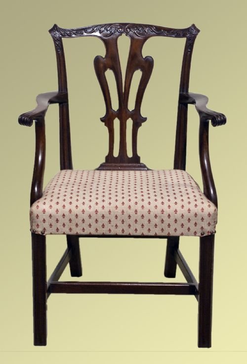 18th Century Mahogany Chippendale Arm Chair
