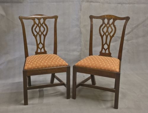 Pair of 18th Century Chippendale Side Chairs