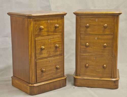 Pair of Victorian Mahogany Bedside Chests