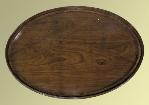 George III Mahogany and Cross-banded Tray