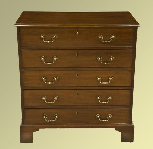 Cuban Mahogany Chest of Five Drawers
