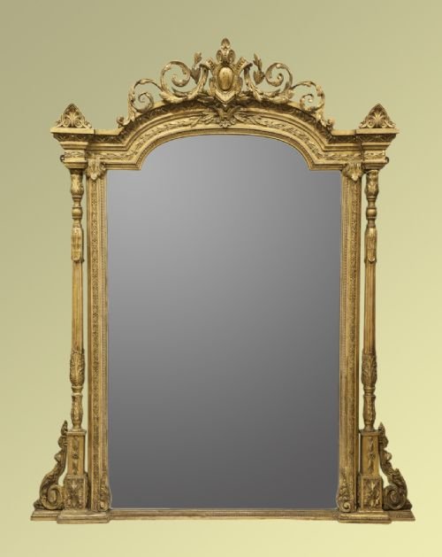 Victorian Ornate Overmantel Mirror