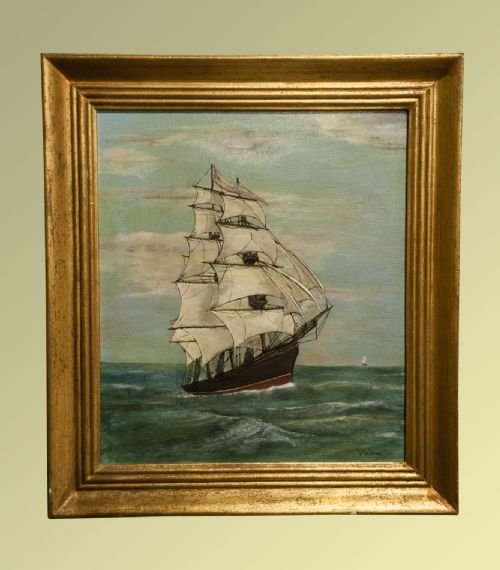 Oil on Canvas of the American Clipper 'Memnon'