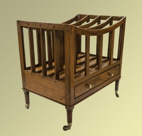 Georgian Mahogany Boat Shaped Canterbury