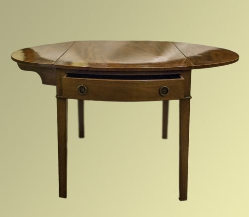 Cross-banded Oval-flap Pembroke Coffee Table