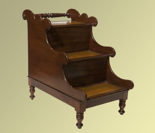 Set of Rare Regency Mahogany Bedsteps