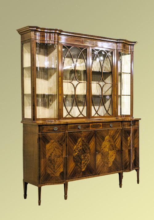 Rare Mahogany and Inlaid Edwardian Display Cabinet