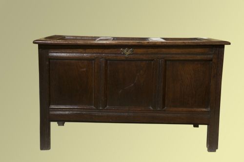 17th Century Oak Coffer in Original Condition