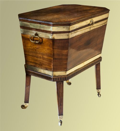 Fine George III Brass Mounted Mahogany Cellarette