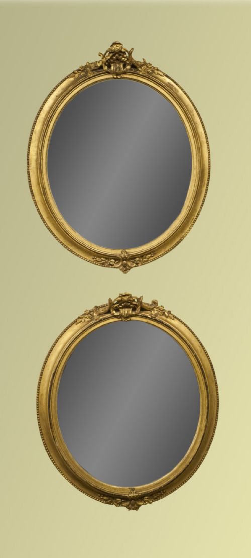 Pair of Victorian Oval Mirrors